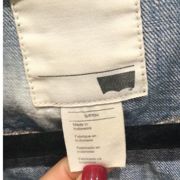 Levi’s jean jacket womens s thrashed distressed babe squad OAK punk barbie denim - Picture 5 of 15